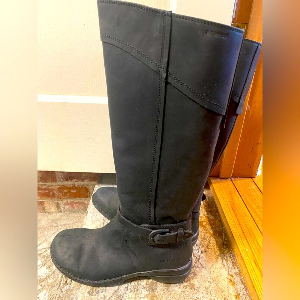 Merrell Captiva Buckle -Up Waterproof black boot size 7